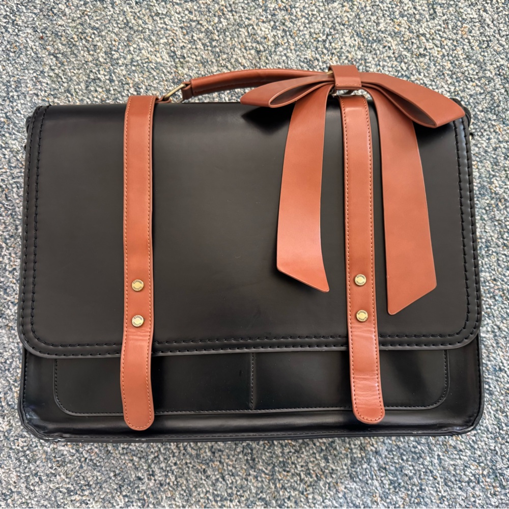 ECOSUSI Women’s PU Leather Laptop Briefcase / Satchel — Fits 15.6” Laptop